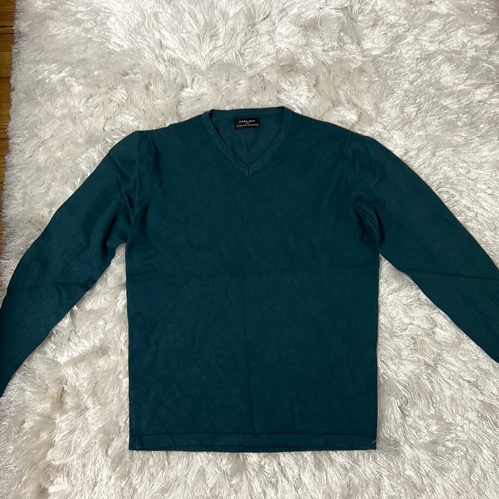 Zara Man Hunter Green Sweater